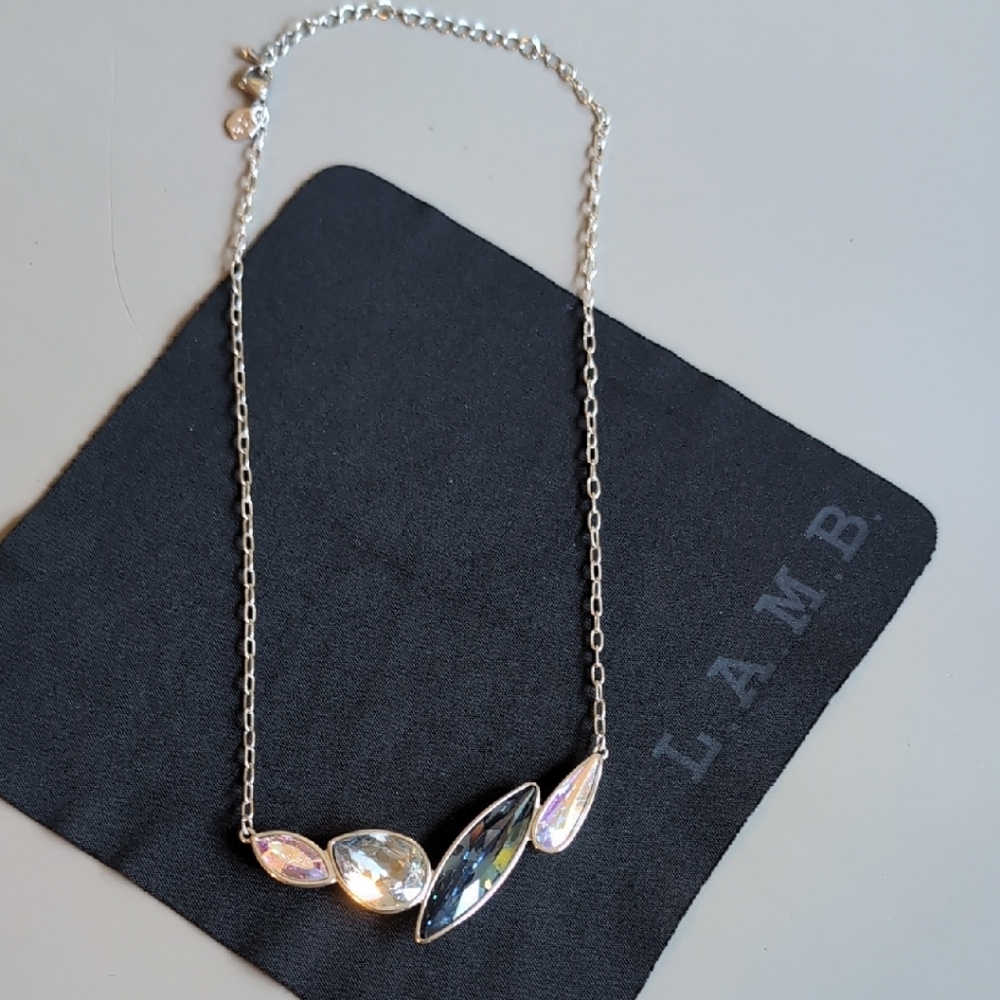 Touchstone Crystal Multi-Gem Silver Chain Necklace - Picture 2 of 2
